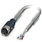 Phoenix Contact 1419030 Bus system cable, CANopen®, DeviceNet™, 5-position, PUR halogen-free, silver-gray RAL 7001, shielded, free cable end, on Socket straight M12 SPEEDCON, coding: A, cable length: 5 m, Connector unshielded