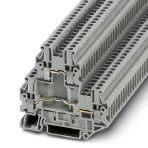 Phoenix Contact 3046744 Double-level terminal block, for installing components that can be individually selected, connection method: Screw connection, cross section: 0.14 mm² - 4 mm², AWG: 26 - 12, width: 5.2 mm, color: gray, mounting type: NS 35/7,5, NS 35/15