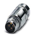 Phoenix Contact 1624551 Coupler connector, straight, for standard and SPEEDCON interlock, M17, number of positions: 6+PE, type of contact: Socket, shielded: yes, degree of protection: IP67, cable diameter range: 10 mm ... 12.5 mm, number of positions: 7, connection method: Crimp
