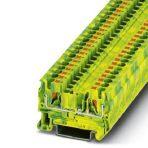 Phoenix Contact 3211766 Ground modular terminal block, connection method: Push-in connection, number of connections: 2, cross section: 0.2 mm² - 6 mm², AWG: 24 - 10, width: 6.2 mm, height: 35.3 mm, color: green-yellow, mounting type: NS 35/7,5, NS 35/15