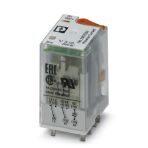 Phoenix Contact 2907052 Plug-in industrial relay with power contacts, 2 changeover contacts, test key, mechanical switch position indicator, polarity: bipolar, input voltage: 100 V AC