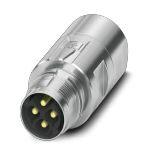 Phoenix Contact 1628962 Coupler connector, straight, shielded: yes, for standard and ONECLICK fast locking system, M17, No. of pos.: 3+PE, type of contact: Pin, Crimp connection, cable diameter range: 3.5 mm ... 6.5 mm, coding:N