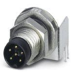 Phoenix Contact 1424244 Sensor/actuator flush-type connector, plug, 6-pos., M8, rear/screw mounting with M8 fastening thread, with angled solder connection