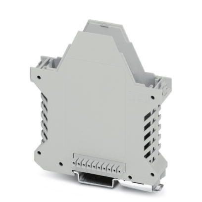Phoenix Contact 2707482 DIN rail housing, Lower housing part with metal foot catch, tall design, with vents, width: 22.6 mm, height: 99 mm, depth: 107.3 mm, color: light grey (7035), cross connection: integrated bus connector, number of positions cross connector: 10, Bus connect