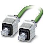 Phoenix Contact 1416165 Assembled PROFINET cable, CAT5e, shielded, star quad, AWG 22 stranded (7-wire), RAL 6018 (yellow-green), RJ45 plug/IP67 push-pull metal housing on RJ45 plug/IP67 push-pull metal housing, line, length: 5 m