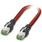 Phoenix Contact 1402516 Sercos III patch cable, shielded, star quad, AWG 22 stranded (7-wire), RAL 3020 (traffic red), RJ45 plug/IP 20, straight, to RJ45 plug/IP20, straight, length: 2.0 m