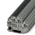 Phoenix Contact 3031539 Double-level terminal block, With equipotential bonder, connection method: Spring-cage connection, cross section: 0.08 mm² - 4 mm², AWG: 28 - 12, width: 5.2 mm, color: gray, mounting type: NS 35/7,5, NS 35/15