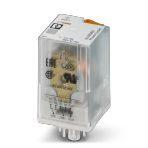 Phoenix Contact 2903692 Plug-in octal relays with power contacts, 2 changeover contacts, test button, mechanical switching position indicator, coil voltage: 230 V AC
