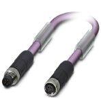 Phoenix Contact 1575822 Bus system cable, CANopen®, DeviceNet™, 5-position, PUR halogen-free, violet RAL 4001, shielded, Plug straight M8, on Socket straight M8, cable length: 0.3 m, Connector unshielded