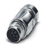Phoenix Contact 1607764 Coupler connector, straight, for standard and SPEEDCON interlock, M17, number of positions: 7+PE, type of contact: Socket, shielded: yes, degree of protection: IP67, cable diameter range: 5 mm ... 8 mm, number of positions: 8, connection method: Crimp con