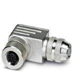 Phoenix Contact 1430420 Data connector, PROFIBUS, INTERBUS, 5-position, shielded, Socket angled M12, Coding: B, Screw connection, knurl material: Zinc die-cast, nickel-plated, cable gland Pg9, external cable diameter 6 mm ... 8 mm