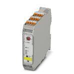 Phoenix Contact 2909554 Hybrid motor starter as an alternative to a conventional reversing contactor. Reverses 3~ AC motors up to 9 A, provides motor protection, ATEX, and emergency stop up to SIL 3. Group shut-down, supply, and relay extension possible via DIN rail connector.