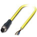Phoenix Contact 1406203 Sensor/actuator cable, 4-position, PVC, yellow, Plug straight M8, on free cable end, cable length: 2 m