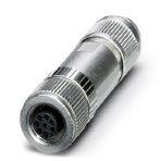 Phoenix Contact 1429143 Data connector, VARAN, 6-position, shielded, Socket straight M12, Coding: A, Insulation displacement connection, knurl material: Nickel-plated brass, external cable diameter 4 mm ... 8 mm