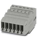 Phoenix Contact 3000660 COMBI receptacle, nom. voltage: 500 V, nominal current: 24 A, connection method: Push-in connection, number of connections: 6, number of positions: 6, cross section: 0.14 mm² - 4 mm², AWG: 26 - 12, width: 30.9 mm, height: 41 mm, color: gray