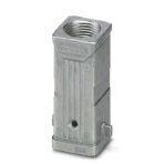 Phoenix Contact 1419229 Sleeve housing D7, for single locking latch, material: Die-cast aluminum, salt water resistant, cable outlets: 1, straight, height: 60.5 mm, cable gland: none, support sleeve: yes, 1x M20, Standard