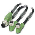 Phoenix Contact 1541898 Sensor/actuator cable, 3-position, Variable cable type, Plug straight M12 SPEEDCON, coding: A, on Socket angled M8 and Socket angled M8, cable length: Free input (0.2 ... 40.0 m)