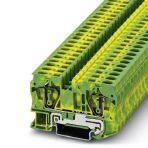 Phoenix Contact 3031500 Ground modular terminal block, connection method: Spring-cage connection, number of connections: 2, cross section: 0.2 mm² - 10 mm², AWG: 24 - 8, width: 8.2 mm, color: green-yellow, mounting type: NS 35/7,5, NS 35/15