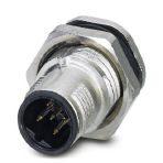 Phoenix Contact 1441901 Sensor/actuator flush-type plug, 5-pos., M12 SPEEDCON, B-coded with shield contact, rear/screw mounting with M16 thread, with straight solder connection