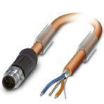 Phoenix Contact 1431209 Bus system cable, FOUNDATION Fieldbus (31.25 kbps), 3-position, PVC, orange RAL 2003, shielded, Plug straight M12, coding: A, on free cable end, cable length: 15 m