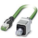 Phoenix Contact 1416138 Assembled PROFINET cable, CAT5e, shielded, star quad, AWG 22 stranded (7-wire), RAL 6018 (yellow-green), RJ45 plug/IP67 push-pull metal housing on RJ45 plug/IP20, line, length: 5 m