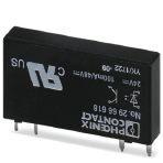 Phoenix Contact 2966618 Plug-in miniature solid-state relay, input solid-state relay, 1 N/O contact, input: 24 V DC, output: 3 - 48 V DC/100 mA