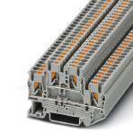 Phoenix Contact 3210567 Double-level terminal block, connection method: Push-in connection, cross section: 0.14 mm² - 4 mm², AWG: 26 - 12, width: 5.2 mm, color: gray, mounting type: NS 35/7,5, NS 35/15