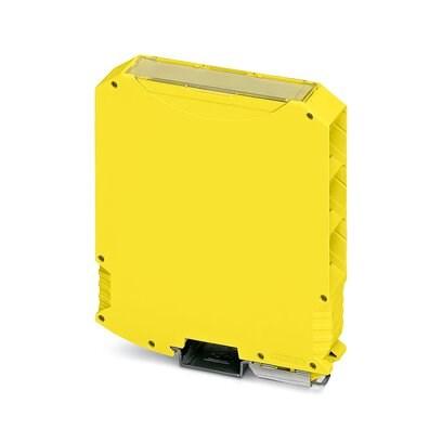 Phoenix Contact 2200245 DIN rail housing, Complete housing with metal foot catch, tall design, without vents, width: 22.6 mm, height: 99 mm, depth: 113.65 mm, color: yellow (1018), cross connection: DIN rail connector (optional), number of positions cross connector: 5