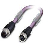 Phoenix Contact 1507573 Bus system cable, CANopen®, DeviceNet™, 5-position, PUR halogen-free, violet RAL 4001, shielded, Plug straight M12, coding: A, on Socket straight M12, coding: A, cable length: 10 m