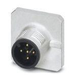 Phoenix Contact 1456433 Sensor/actuator flush-type plug, 5-pos. socket, M12, A-coded, front/square flange mounting, wave soldering