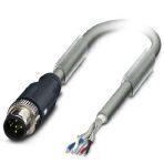 Phoenix Contact 1419040 Bus system cable, CANopen®, DeviceNet™, 5-position, PUR halogen-free, silver-gray RAL 7001, shielded, Plug straight M12 SPEEDCON, coding: A, on free cable end, cable length: 5 m, Connector unshielded