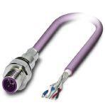 Phoenix Contact 1525623 Bus system flush-type plug, DeviceNet/CANopen, 5-pos., M12, shielded, A-coded, front/screw mounting with M16 thread, with 0.5 m bus cable, 2 x 0.2 mm², 2 x 0.32 mm²