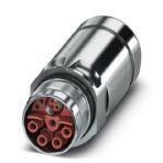 Phoenix Contact 1621541 Coupler connector, SH, straight long, shielded: yes, for standard and SPEEDCON interlock, M23, No. of pos.: 4+4+4+PE / 3+N+PE, type of contact: Socket, Crimp connection, cable diameter range: 9 mm ... 12 mm, coding:N