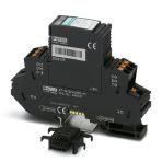 Phoenix Contact 2801247 Surge protection, consisting of protective plug and base element, with integrated multi-stage status indicator on the module for two signal wires with common reference potential.