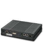 Phoenix Contact 2400183 IP20-rated industrial box PC (BPC) with fanless design and Intel®Core™ i3-4010U processor. Up to 16 GB of RAM. Mass storage options include CFast®, HDD and SSD formats. PCI expansion slots are available.