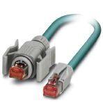Phoenix Contact 1658370 Customer-specific, assembled Ethernet cable, CAT6, shielded, 4-pair, 26 AWG stranded (7-wire), line, RAL 5021 (water blue), RJ45/IP67 to RJ45, length: 10 m