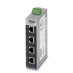 Phoenix Contact 2891453 Ethernet switch, 4 TP RJ45 ports, 1 FO port, 100 Mbps full duplex in ST-D format, automatic detection of data transmission speed of 10 or 100 Mbps (RJ45), autocrossing function