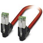 Phoenix Contact 1190658 Sercos III patch cable, shielded, star quad, AWG 22 flexible (7-wire), RAL 3020 (traffic red), angled RJ45 connector/IP20 to angled RJ45 connector/IP20, length: 5.0 m