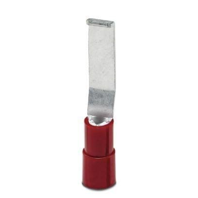 Phoenix Contact 3240568 Flat pin cable lug, with tab, soldered neck, red, 0.5 ... 1.5 mmÂ², pin width: 4.6 mm, easy conductor entry with Easy-Entry, for horizontal and vertical crimping with CRIMPFOX-RCI 6