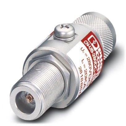 Phoenix Contact 2818850 Attachment plug with replaceable surge protection for coaxial signal interfaces. Connection: N connector socket/socket