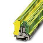 Phoenix Contact 0441504 Ground modular terminal block, connection method: Screw connection, number of connections: 2, cross section: 0.2 mm² - 6 mm², AWG: 24 - 10, width: 6.2 mm, color: green-yellow, mounting type: NS 35/7,5, NS 35/15, NS 32
