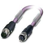 Phoenix Contact 1518313 Bus system cable, CANopen®, DeviceNet™, 5-position, PUR halogen-free, violet RAL 4001, shielded, Plug straight M12 SPEEDCON, coding: A, on Socket straight M12 SPEEDCON, coding: A, cable length: 15 m