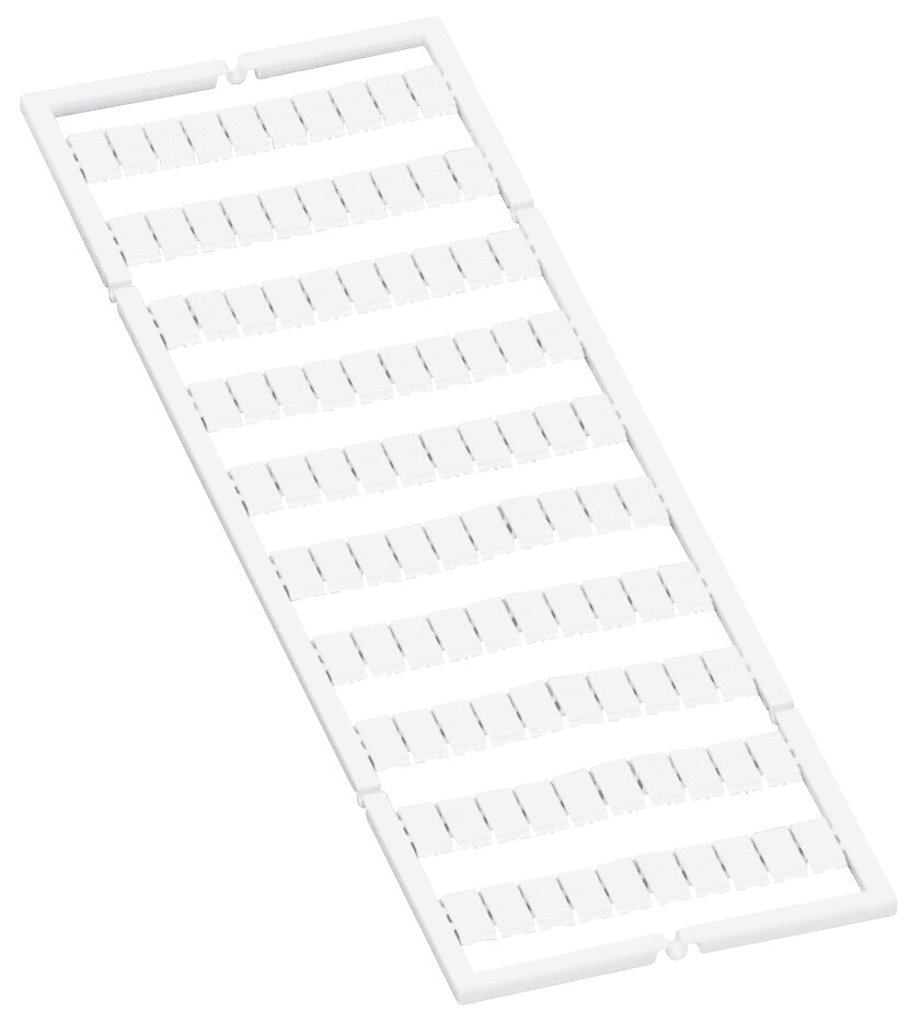 WAGO 793-5599 WMB marking card; as card; MARKED; 1, 3, 5, ..., 99 and 2, 4, 6, ..., 100 (1x); stretchable 5 - 5.2 mm; Horizontal marking; snap-on type; white
