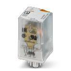 Phoenix Contact 2903691 Plug-in octal relays with power contacts, 2 changeover contacts, test button, mechanical switching position indicator, coil voltage: 120 V AC