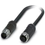 Phoenix Contact 1410470 Bus system cable, CANopen®, DeviceNet™, 5-position, FRNC halogen-free, black, shielded, Plug straight M12, coding: A, on Socket straight M12, coding: A, cable length: 5 m, for outdoor applications, with high-grade steel knurl