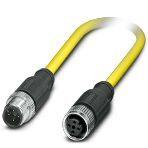 Phoenix Contact 1417900 Sensor/actuator cable, 4-position, PVC, yellow, shielded, Plug straight M12, coding: A, on Socket straight M12, coding: A, cable length: 20 m