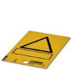Phoenix Contact 1014133 Warning label, Card, yellow/black, unlabeled, can be labeled with: BLUEMARK ID COLOR, BLUEMARK ID, THERMOMARK PRIME, THERMOMARK CARD 2.0, THERMOMARK CARD, mounting type: adhesive, diameter: 0 mm, lettering field size: 100 x 100 mm, Number of individual la
