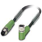 Phoenix Contact 1552023 Sensor/actuator cable, 6-position, Variable cable type, shielded, Plug straight M8, on Socket angled M8, cable length: Free input (0.2 ... 40.0 m)