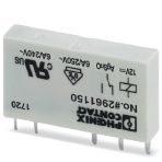 Phoenix Contact 2961150 Plug-in miniature power relay, with power contact, 1 changeover contact, input voltage 12 V DC