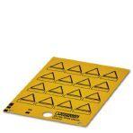 Phoenix Contact 1014131 Warning label, Card, yellow/black, unlabeled, can be labeled with: BLUEMARK ID COLOR, BLUEMARK ID, THERMOMARK PRIME, THERMOMARK CARD 2.0, THERMOMARK CARD, mounting type: adhesive, diameter: 0 mm, lettering field size: 25 x 25 mm, Number of individual labe